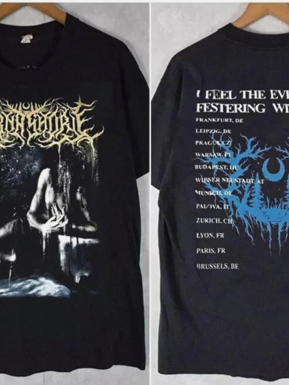 New Lorna Shore Band 2 Sides 2026 Europe Tour 2 side T shirt